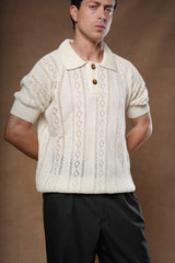 Cotton Blend Basic Knit T-Shirt.