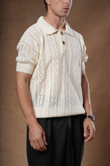 Cotton Blend Basic Knit T-Shirt.