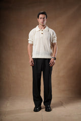 Cotton Blend Basic Knit T-Shirt.