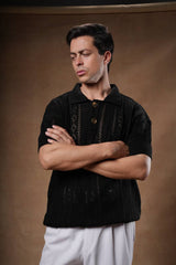 Cotton Blend Basic Knit T-Shirt.