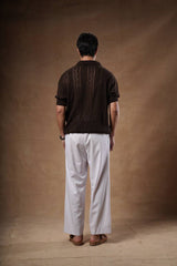 Cotton Blend Basic Knit T-Shirt.