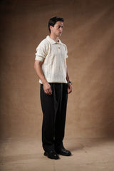 Cotton Blend Basic Knit T-Shirt.