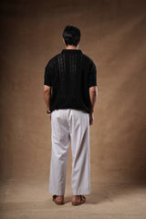 Cotton Blend Basic Knit T-Shirt.