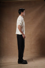 Cotton Blend Basic Knit T-Shirt.