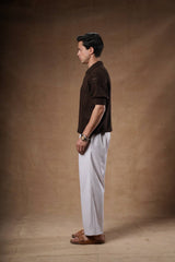 Cotton Blend Basic Knit T-Shirt.