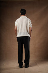 Cotton Blend Basic Knit T-Shirt.