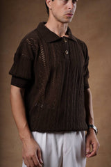 Cotton Blend Basic Knit T-Shirt.