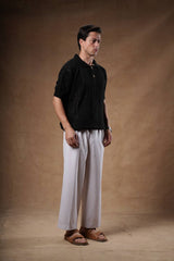 Cotton Blend Basic Knit T-Shirt.