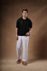 Cotton Blend Basic Knit T-Shirt.